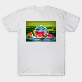 Say Hello To Summer With Watermelon - Painterly T-Shirt